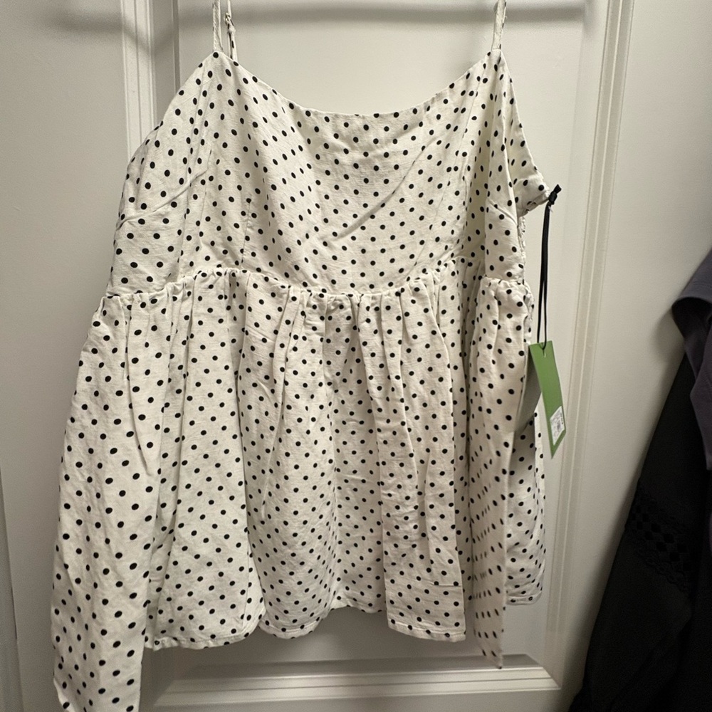 Polka Dot Spaghetti Strap Top